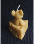 C290 Cheese Wedge Mouse Beeswax Candle – Gourmet Rodent 7cm Charm