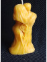 C292 Kissing Couple Beeswax Candle – Floral Romance 10cm Sculpture
