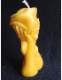 C294 Hands Holding Rose Beeswax Candle – 9.5cm Floral Symbol of Love