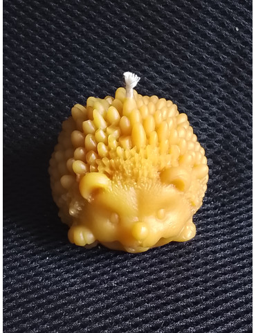 C298 Prickly Hedgehog Beeswax Candle – 4.5cm Woodland Charm (50g)