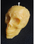 C301 Beeswax Candle – Skull with Leaves – 140g, 7cm