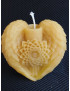 C318 – Angel Wings Beeswax Candle with Flower Detail