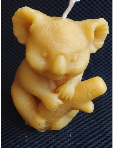 C317 – Koala Bear Beeswax Candle, 119g, 9cm