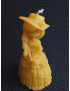 C308 – Girl in Hat with Cuddly Toy Beeswax Candle, 48g, 8.5cm