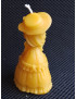 C308 – Girl in Hat with Cuddly Toy Beeswax Candle, 48g, 8.5cm