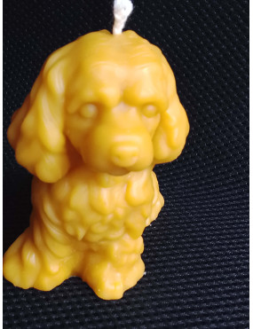 C329 Dog Beeswax Candle