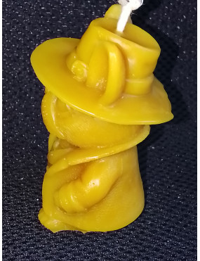 C338 Bulldog with Hat Beeswax Candle