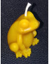 C339 Frog with Gesture Beeswax Candle