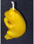 C339 Frog with Gesture Beeswax Candle