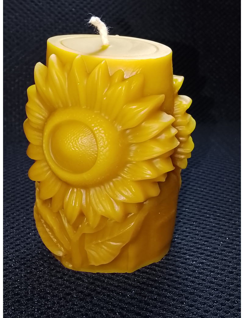 C350 Sunflower Beeswax Candle