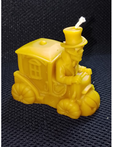 C353 Skeleton in Hat Beeswax Candle