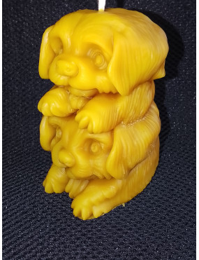 C346 Dog Pyramid Beeswax Candle