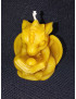 C356 Sitting Dragon Reading a Book Beeswax Candle