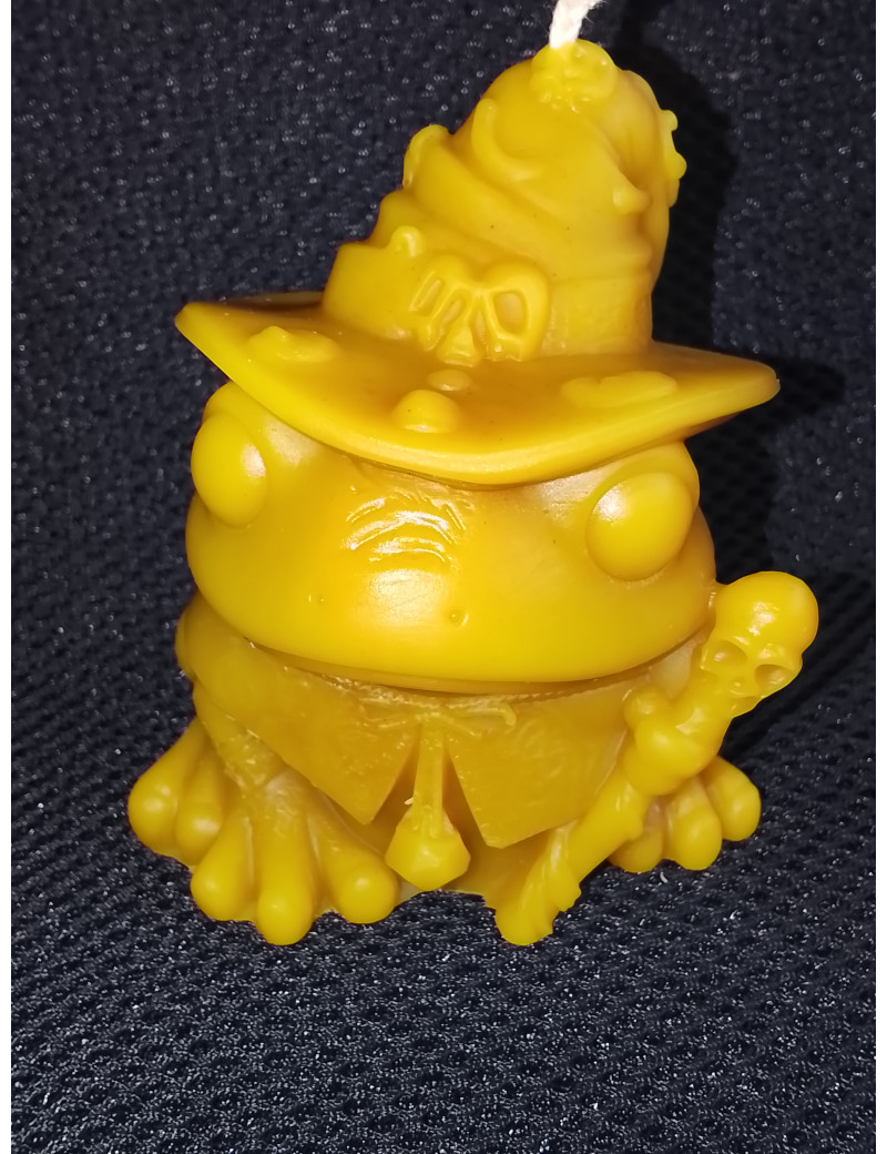 C357 Wizard Frog Beeswax Candle