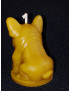 C358 Bulldog Family Beeswax Candle