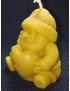 C368 Beeswax Santa with Heart Candle