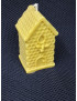 C371 Beehive Candle with Slanted Roof and Bee Symbol