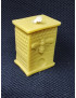 C372 Beehive Candle with Flat Roof and Bee Symbol