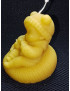 C388 Child with Kitten on Wool Cushion Candle