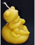 C388 Child with Kitten on Wool Cushion Candle