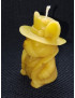 C389 French Bulldog with Hat Candle