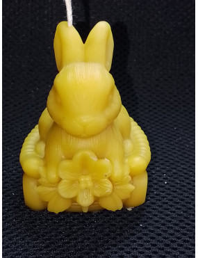 C391 Rabbit on Flower Cart Candle