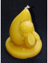 C392 Bee on Large Honey Drop Candle
