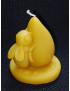 C392 Bee on Large Honey Drop Candle