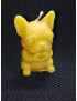 C393 French Bulldog with Heart Candle