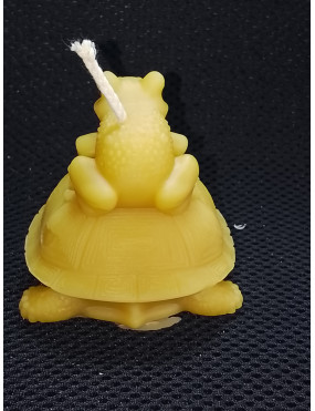 C397 Turtle with Frog on Shell Candle