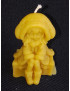 C407 Girl on Chest Beeswax Candle