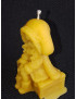 C407 Girl on Chest Beeswax Candle