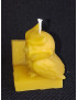 C408 Owl on Book Beeswax Candle