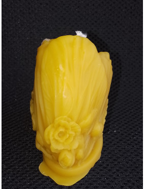 C414 Baby in Cabbage Beeswax Candle