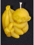 C415 Monkey with Bananas Beeswax Candle
