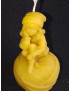 C416 Bored Girl on Yarn Beeswax Candle