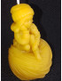 C416 Bored Girl on Yarn Beeswax Candle