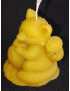 C420 Raccoon with Money Bag Beeswax Candle