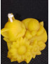 C424 Sleeping Cat Among Flowers Beeswax Candle
