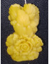 C426 Giraffe Head with Flowers Beeswax Candle