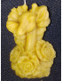 C426 Giraffe Head with Flowers Beeswax Candle