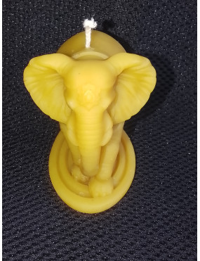 C427 Elephant Beeswax Candle