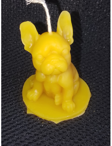 C429 Sitting Pug Beeswax Candle