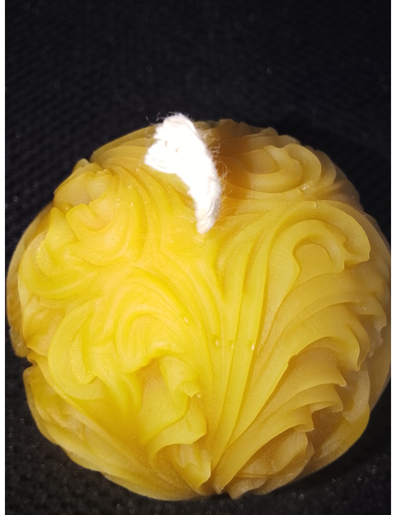 C438 Ornament Ball Beeswax Candle