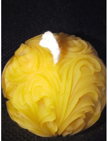C438 Ornament Ball Beeswax Candle