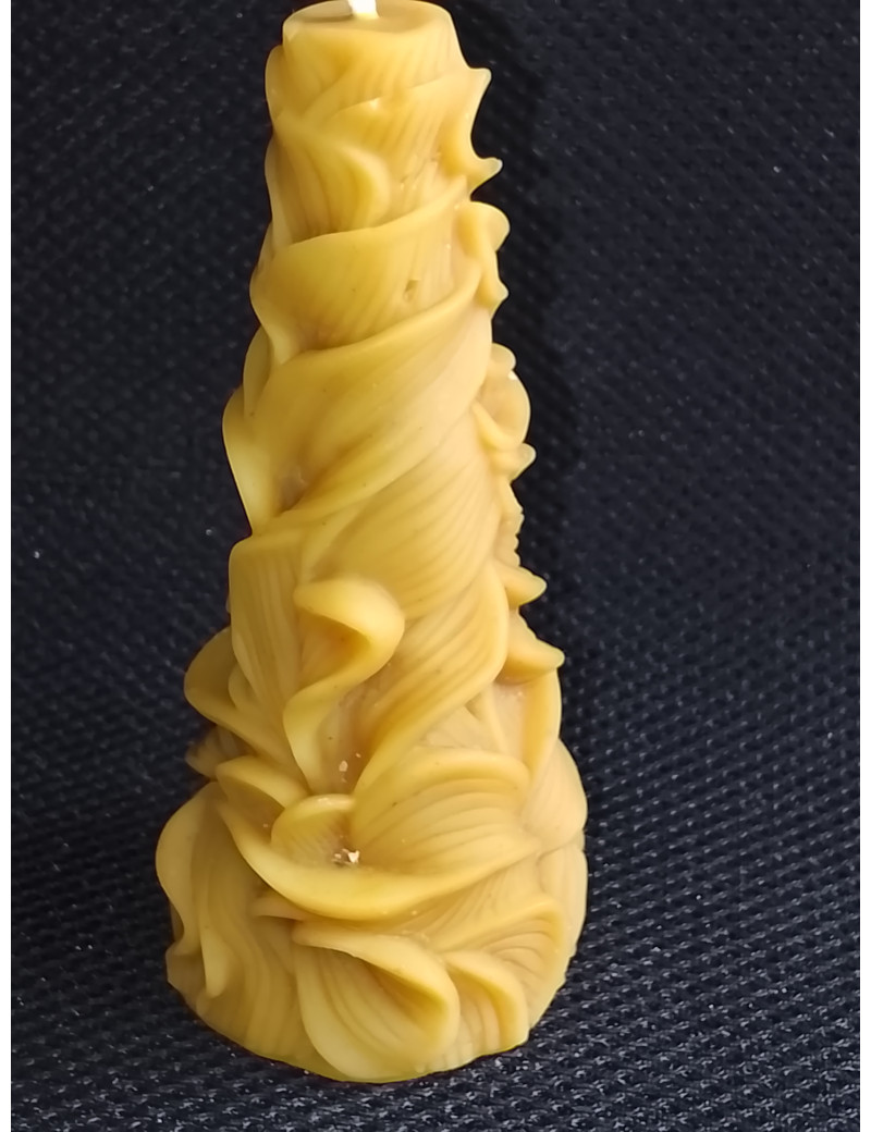 C455 Handmade Beeswax Floral Cone