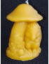 C460 Hedgehog Under Mushroom Beeswax Candle
