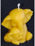 C464 Small Elephant with Baby Elephant Beeswax Candle