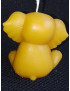 C464 Small Elephant with Baby Elephant Beeswax Candle