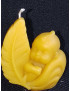 C466 Baby with Feather Beeswax Candle